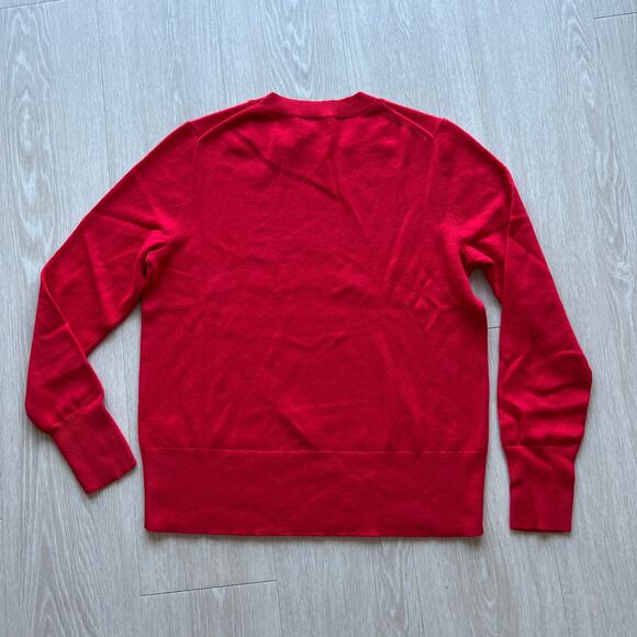 J Crew Cashmere Classic Fit Sweater Womens Small Bright Poppy Red - Picture 3 of 11